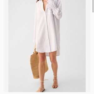 Faherty pin striped tunic dress
